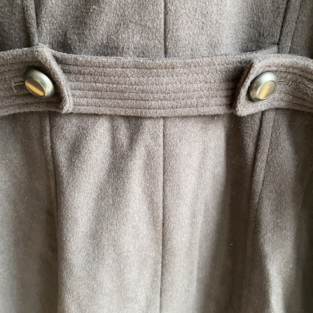 ❄️ Gray Wool Blend Wrap Coat - Picture 8 of 15